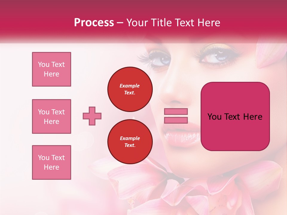 A Beautiful Woman With Flowers In Her Hair PowerPoint Template