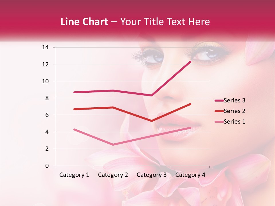 A Beautiful Woman With Flowers In Her Hair PowerPoint Template