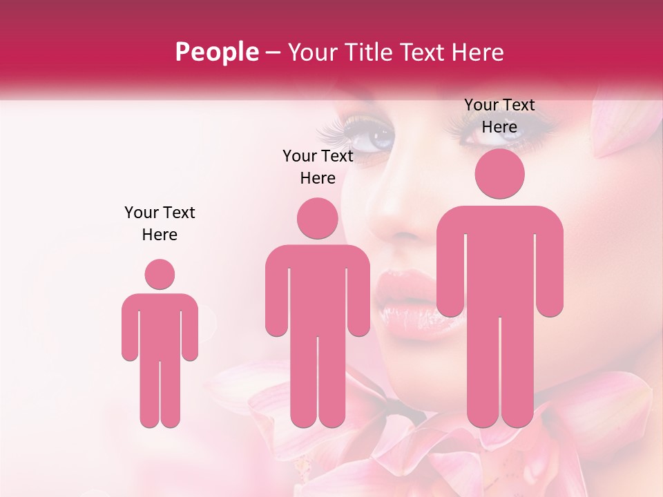 A Beautiful Woman With Flowers In Her Hair PowerPoint Template