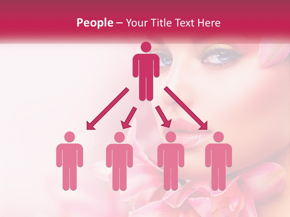 A Beautiful Woman With Flowers In Her Hair PowerPoint Template