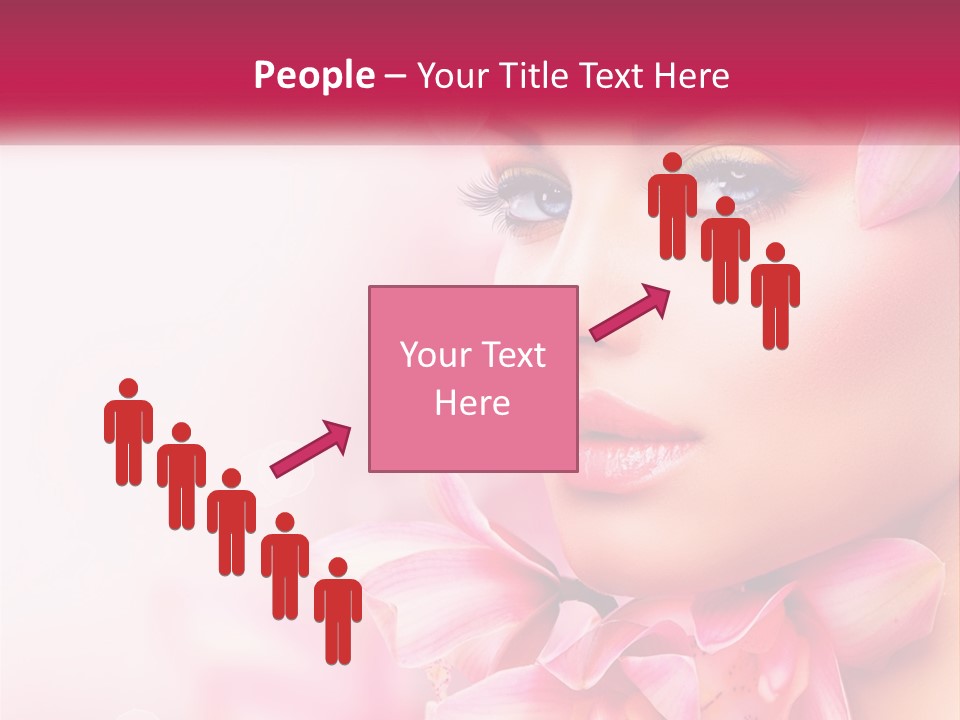 A Beautiful Woman With Flowers In Her Hair PowerPoint Template