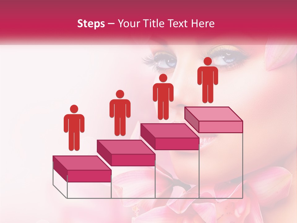 A Beautiful Woman With Flowers In Her Hair PowerPoint Template