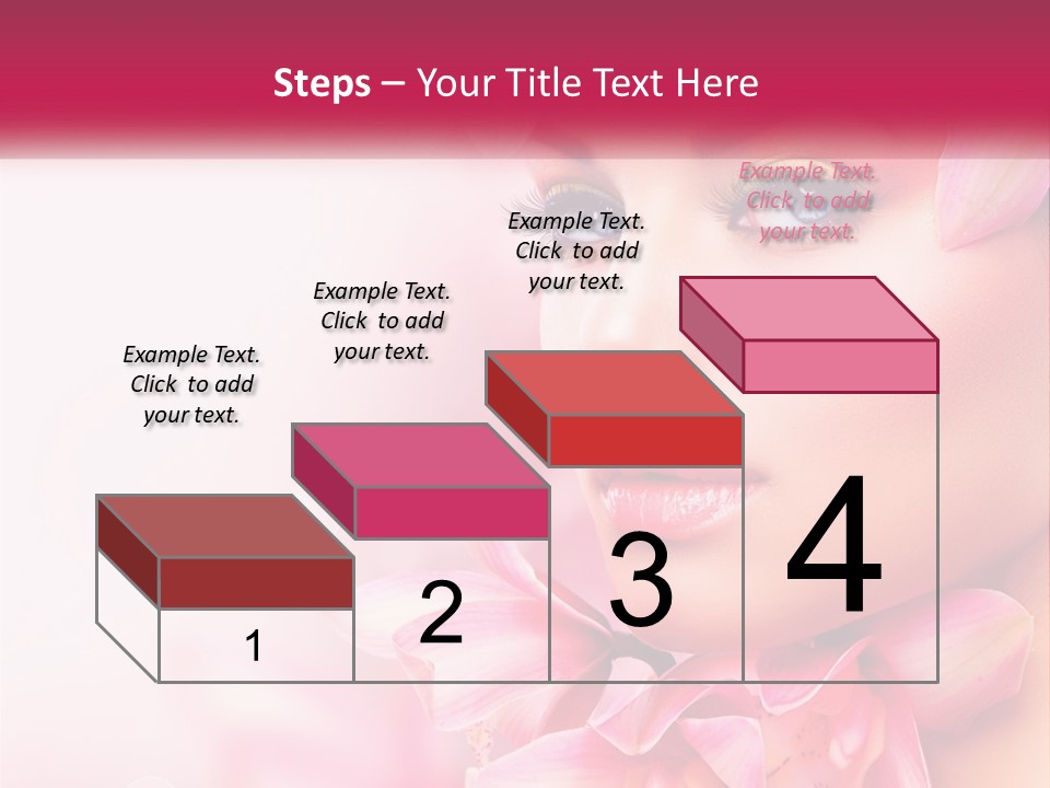 A Beautiful Woman With Flowers In Her Hair PowerPoint Template