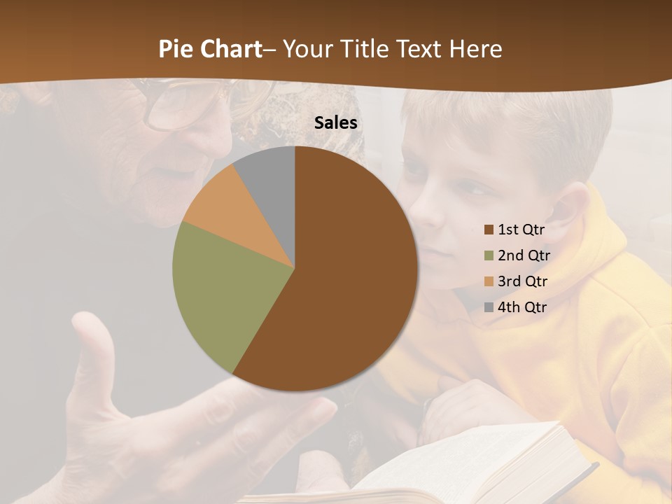 An Old Man Reading A Book To A Young Boy PowerPoint Template