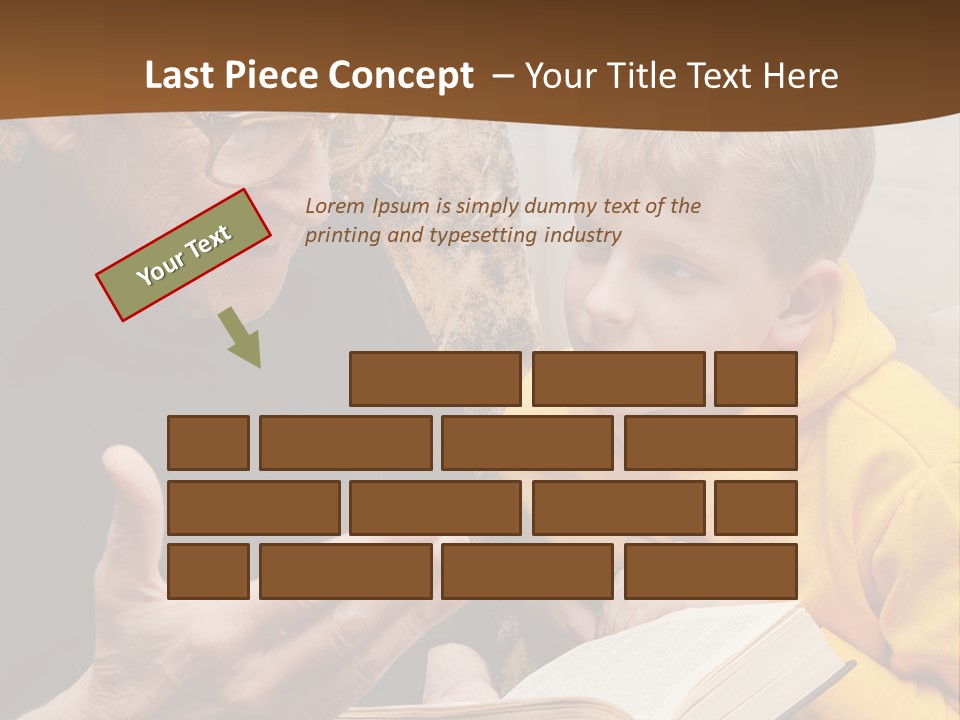 An Old Man Reading A Book To A Young Boy PowerPoint Template