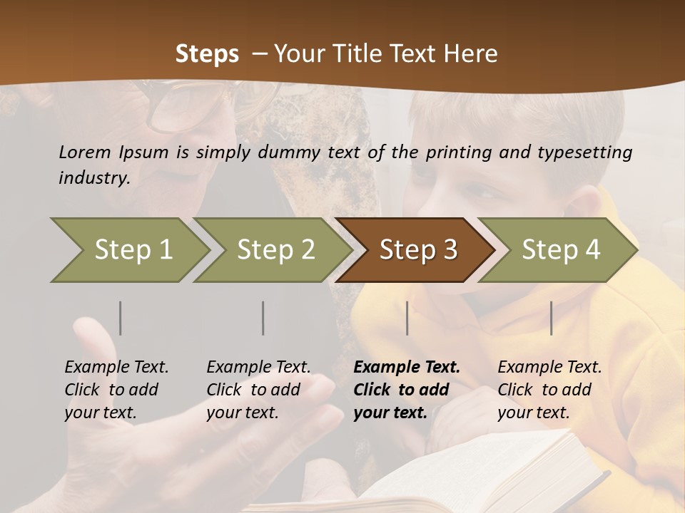 An Old Man Reading A Book To A Young Boy PowerPoint Template