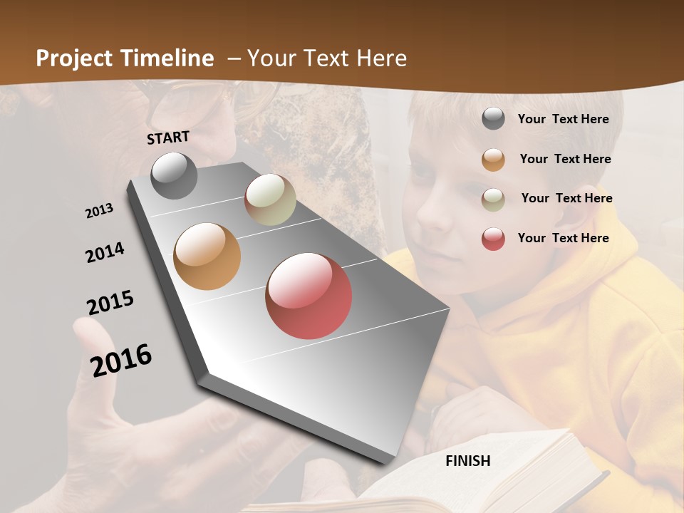 An Old Man Reading A Book To A Young Boy PowerPoint Template