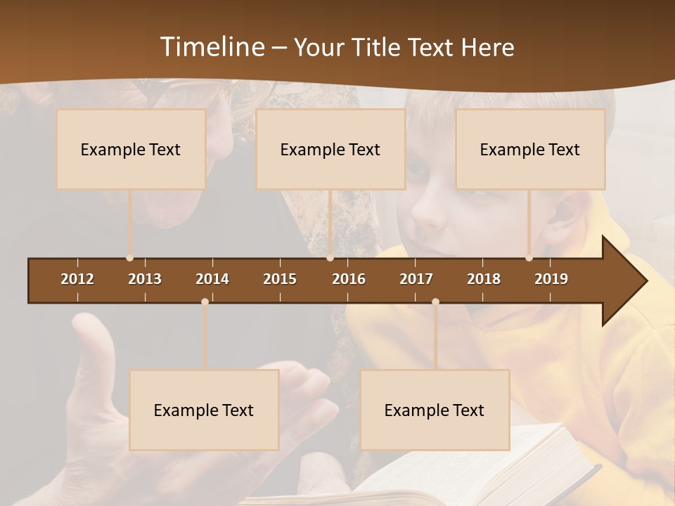 An Old Man Reading A Book To A Young Boy PowerPoint Template