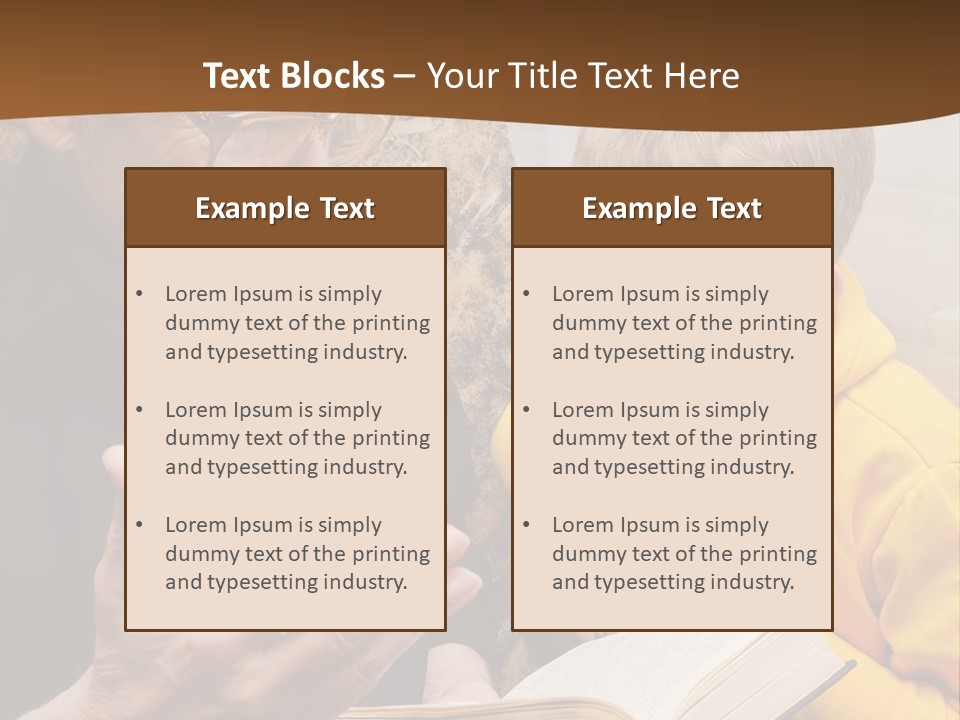 An Old Man Reading A Book To A Young Boy PowerPoint Template