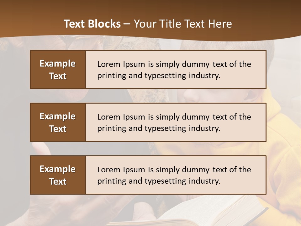 An Old Man Reading A Book To A Young Boy PowerPoint Template