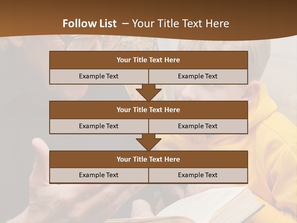 An Old Man Reading A Book To A Young Boy PowerPoint Template