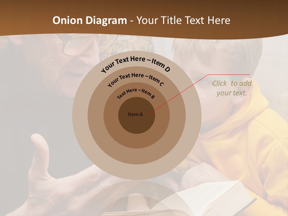 An Old Man Reading A Book To A Young Boy PowerPoint Template