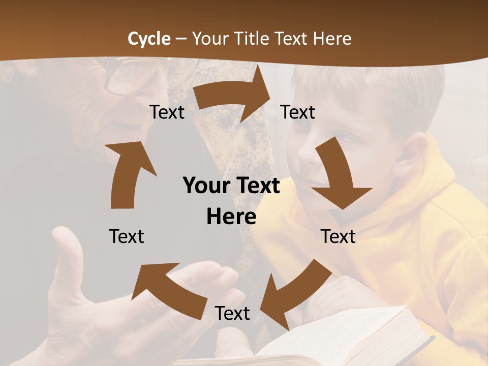 An Old Man Reading A Book To A Young Boy PowerPoint Template