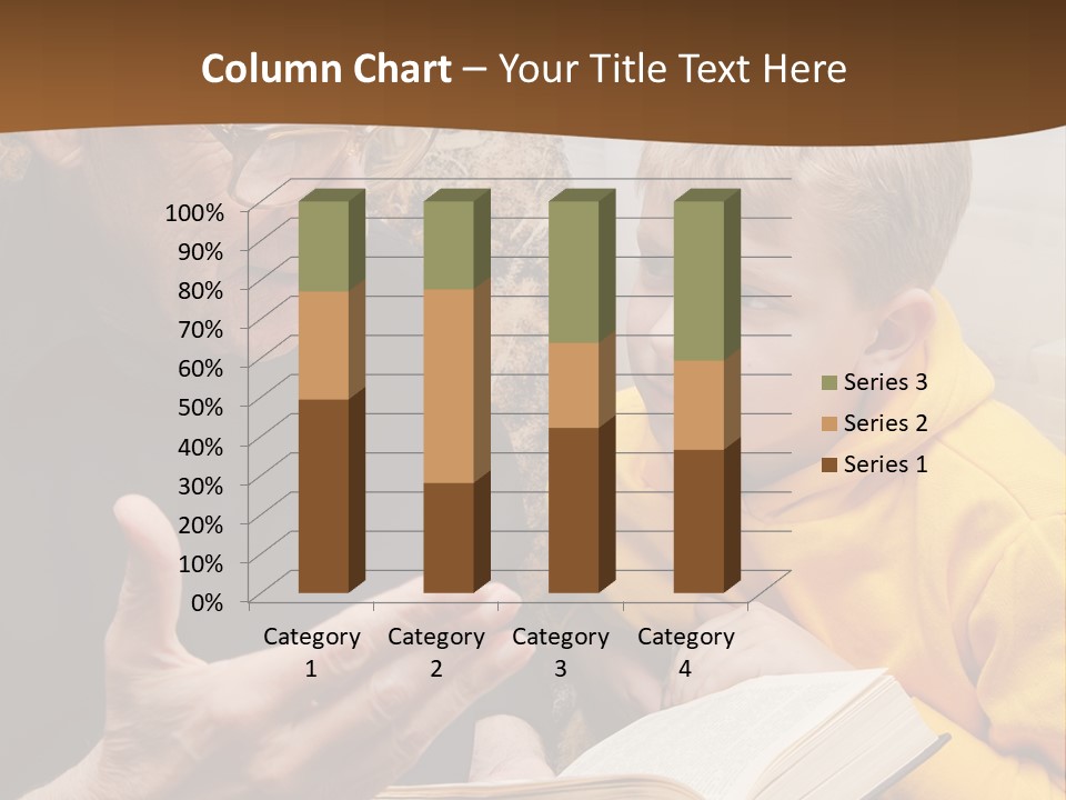 An Old Man Reading A Book To A Young Boy PowerPoint Template