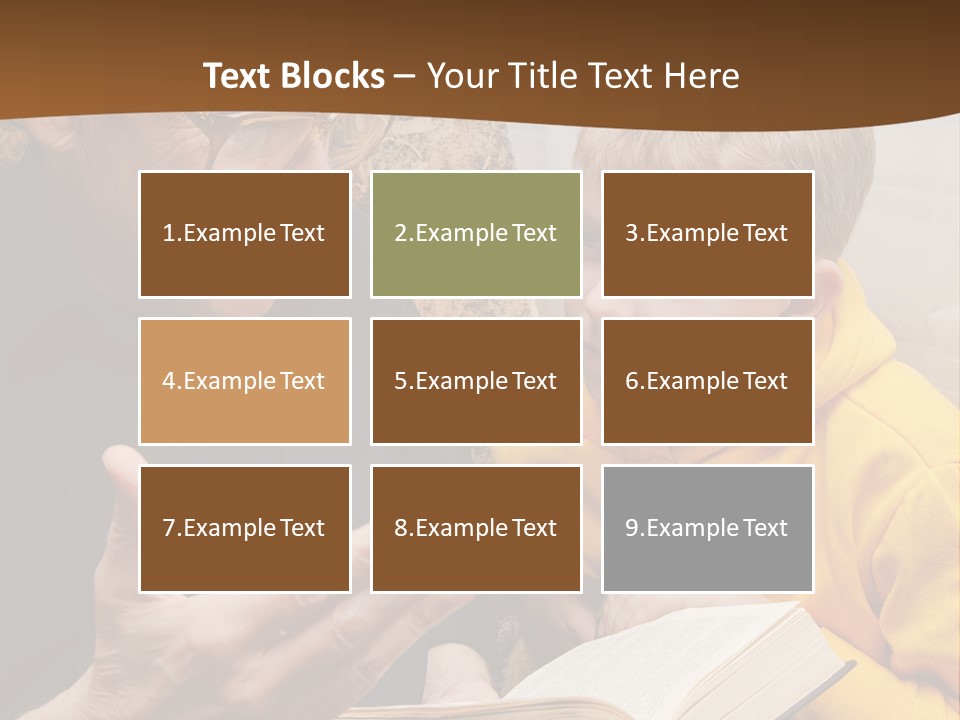 An Old Man Reading A Book To A Young Boy PowerPoint Template