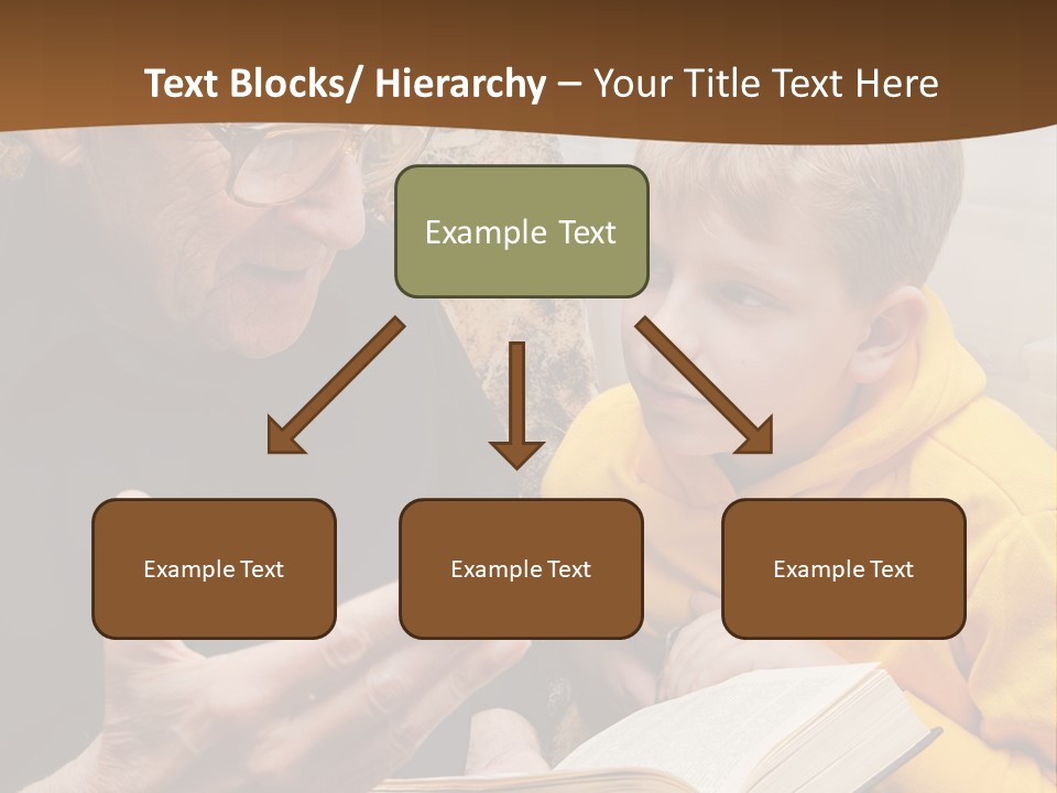 An Old Man Reading A Book To A Young Boy PowerPoint Template