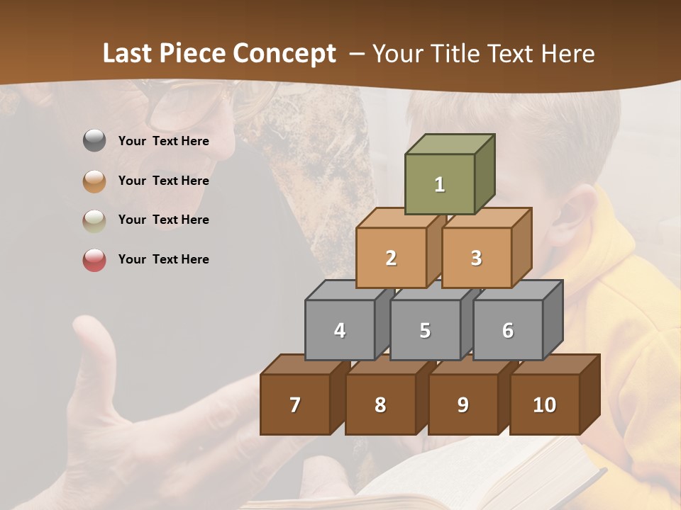 An Old Man Reading A Book To A Young Boy PowerPoint Template