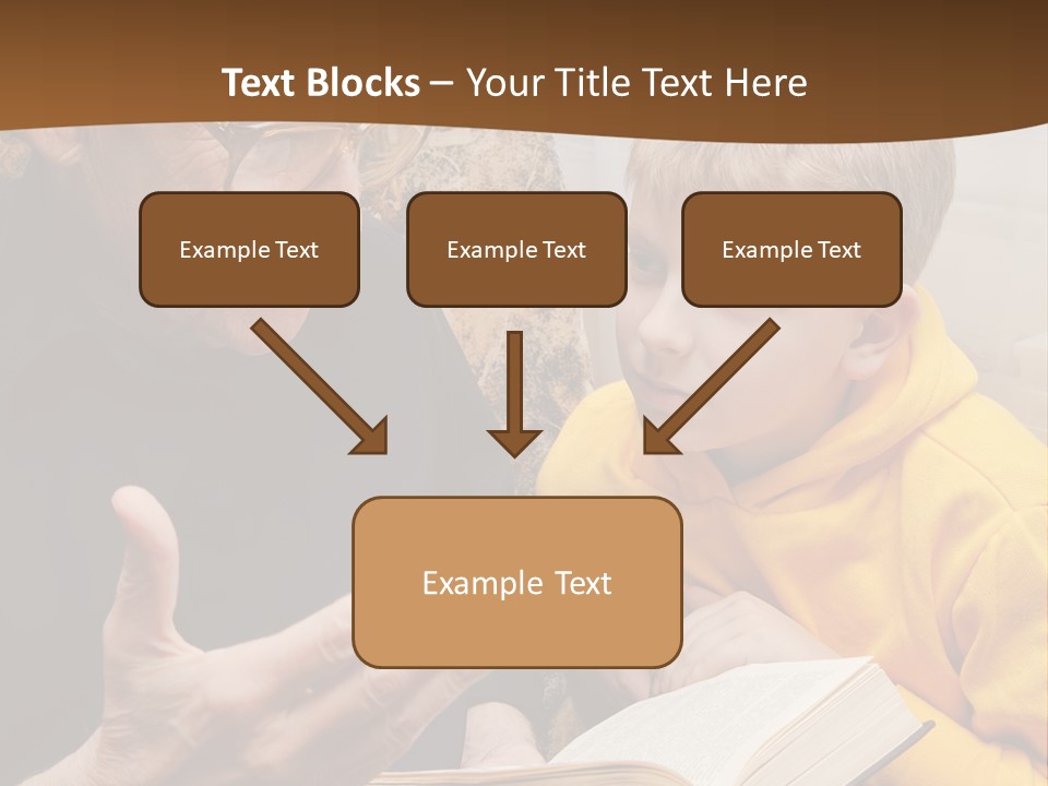 An Old Man Reading A Book To A Young Boy PowerPoint Template