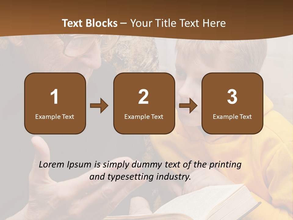 An Old Man Reading A Book To A Young Boy PowerPoint Template