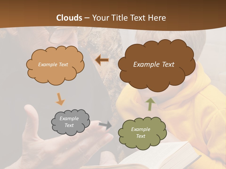 An Old Man Reading A Book To A Young Boy PowerPoint Template