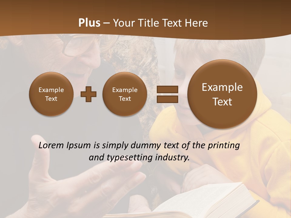 An Old Man Reading A Book To A Young Boy PowerPoint Template