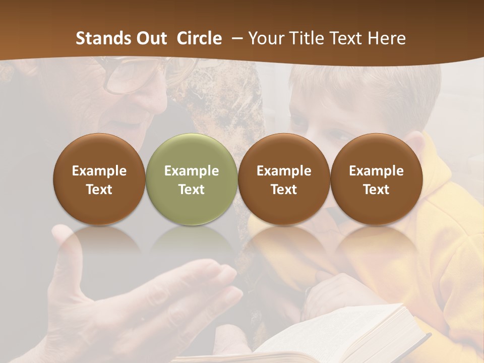 An Old Man Reading A Book To A Young Boy PowerPoint Template