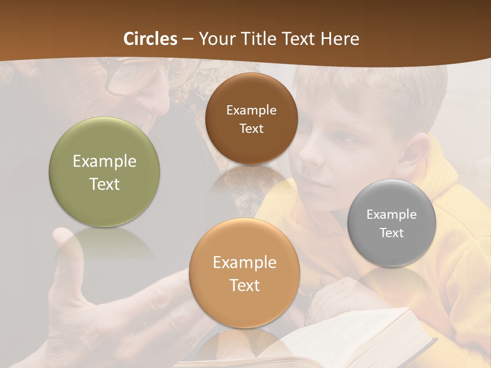 An Old Man Reading A Book To A Young Boy PowerPoint Template