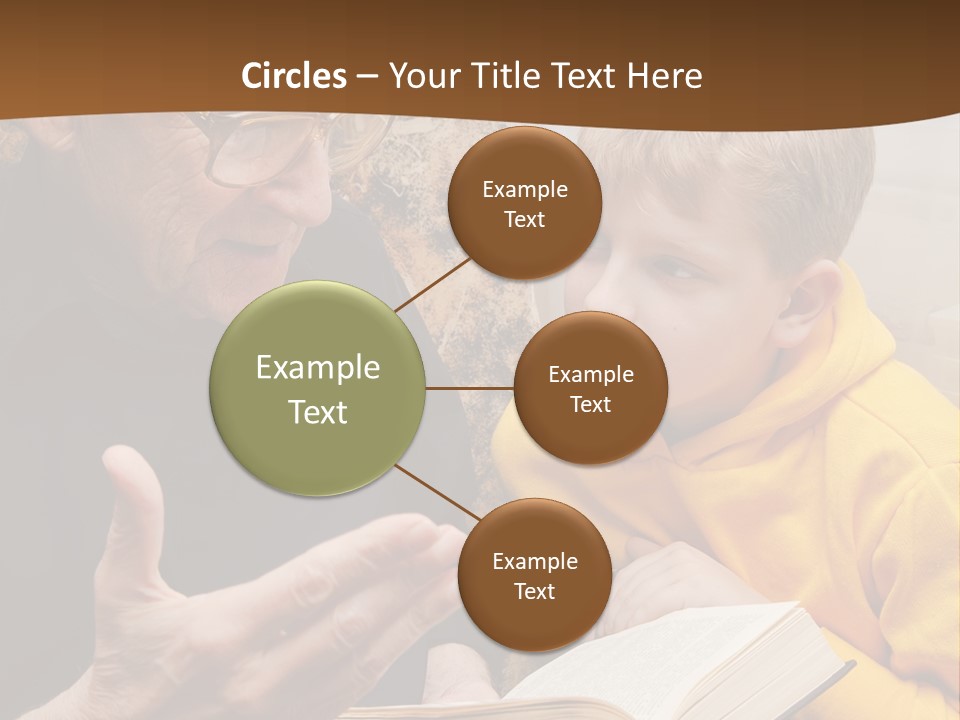 An Old Man Reading A Book To A Young Boy PowerPoint Template