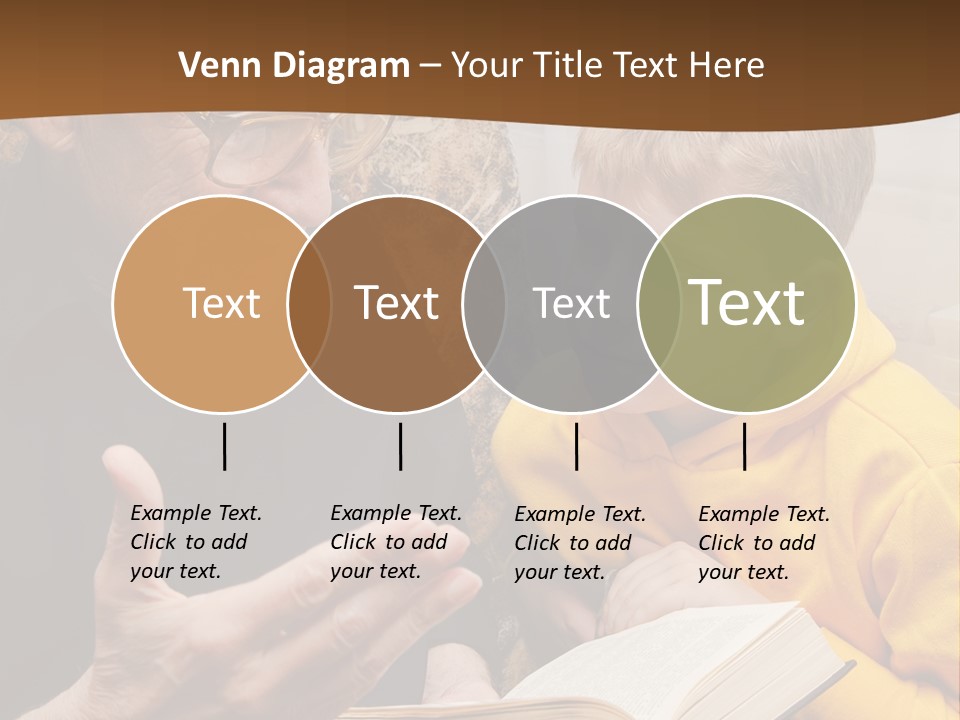 An Old Man Reading A Book To A Young Boy PowerPoint Template