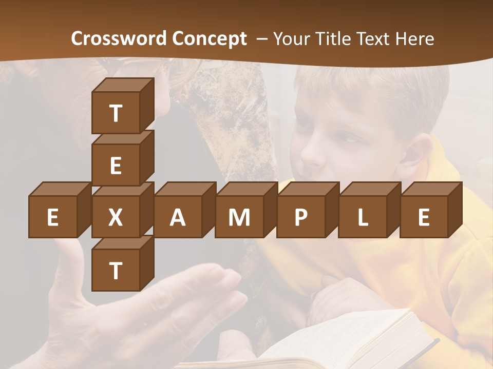 An Old Man Reading A Book To A Young Boy PowerPoint Template