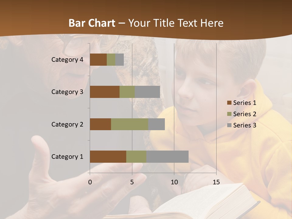 An Old Man Reading A Book To A Young Boy PowerPoint Template