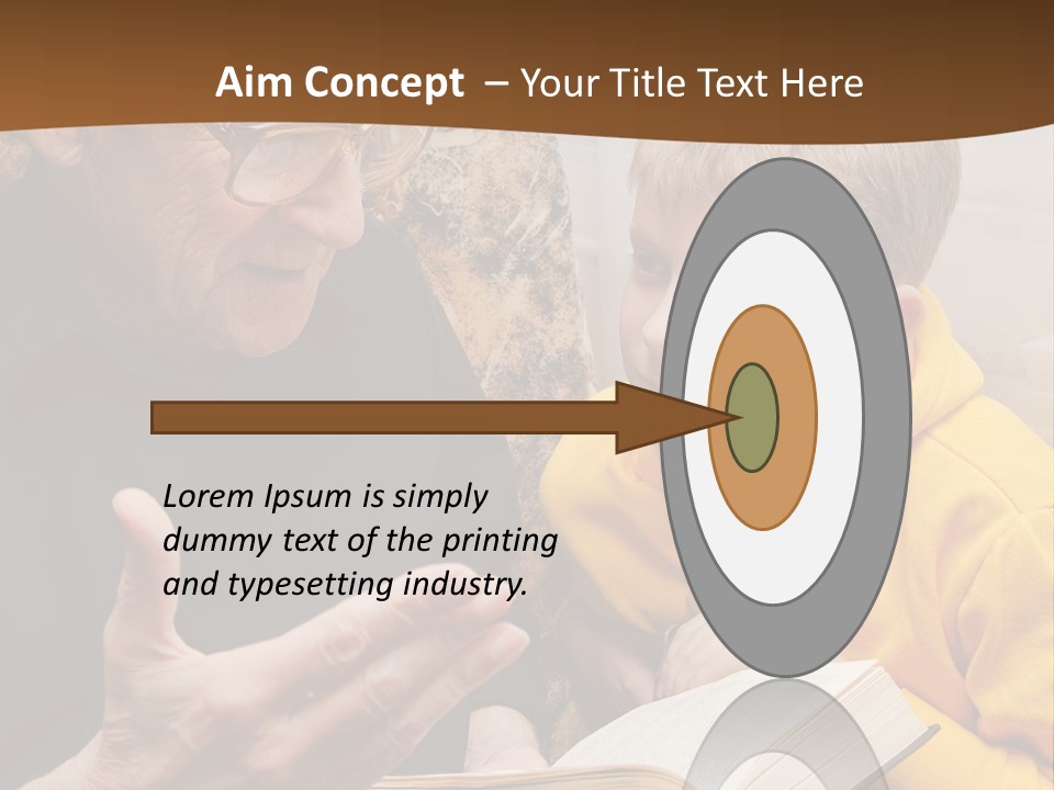 An Old Man Reading A Book To A Young Boy PowerPoint Template