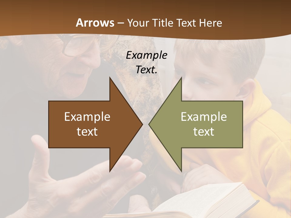 An Old Man Reading A Book To A Young Boy PowerPoint Template
