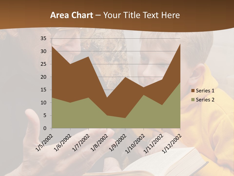 An Old Man Reading A Book To A Young Boy PowerPoint Template