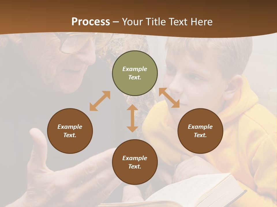 An Old Man Reading A Book To A Young Boy PowerPoint Template