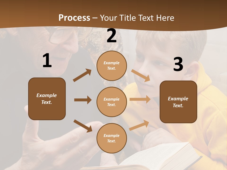 An Old Man Reading A Book To A Young Boy PowerPoint Template