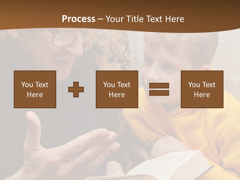 An Old Man Reading A Book To A Young Boy PowerPoint Template