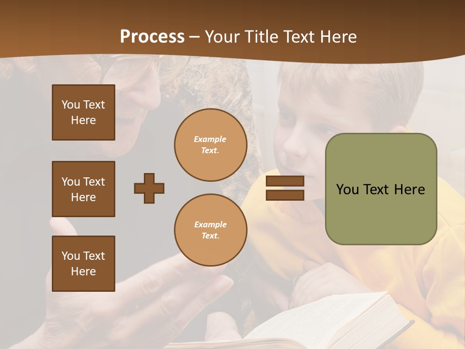 An Old Man Reading A Book To A Young Boy PowerPoint Template