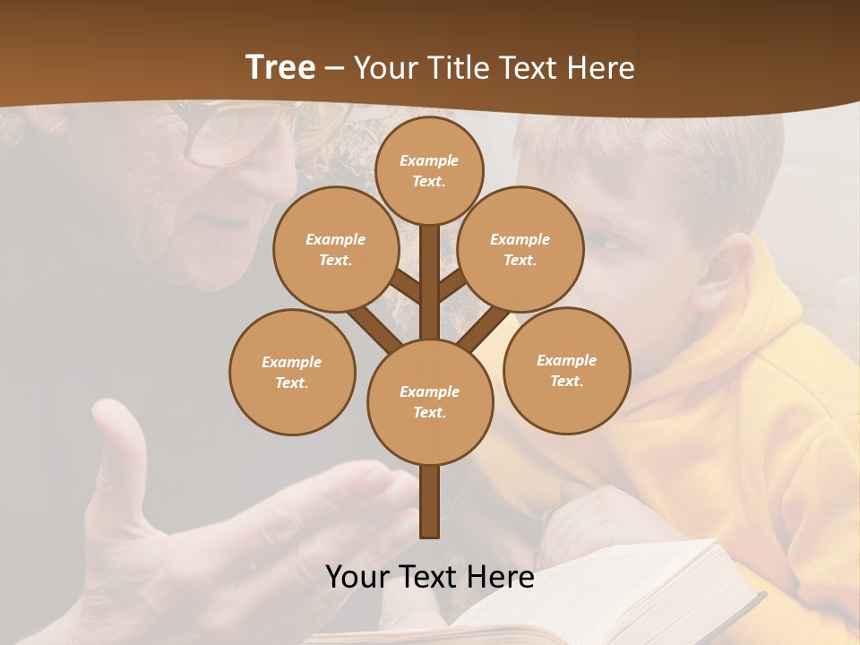 An Old Man Reading A Book To A Young Boy PowerPoint Template