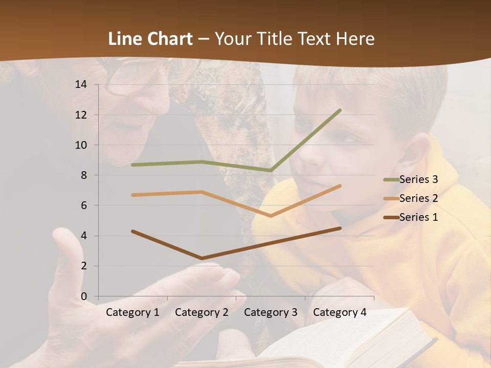An Old Man Reading A Book To A Young Boy PowerPoint Template