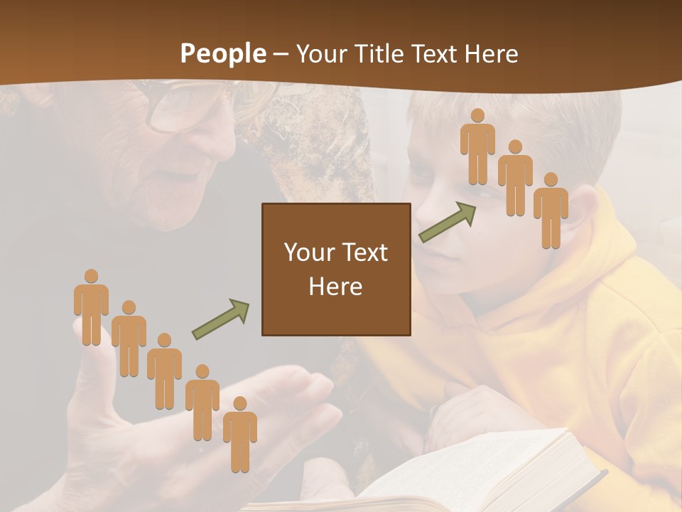 An Old Man Reading A Book To A Young Boy PowerPoint Template