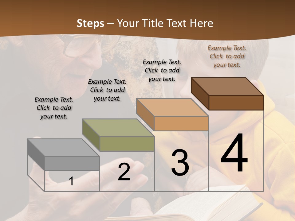 An Old Man Reading A Book To A Young Boy PowerPoint Template