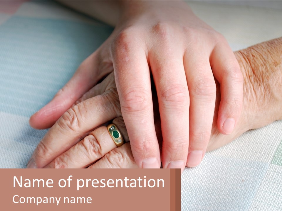 A Woman Holding A Man's Hand With A Ring On It PowerPoint Template