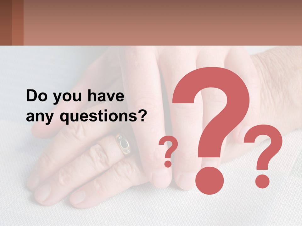 A Woman Holding A Man's Hand With A Ring On It PowerPoint Template