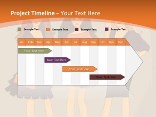 Three Women In Dresses Standing Next To Each Other PowerPoint Template