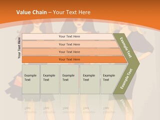Three Women In Dresses Standing Next To Each Other PowerPoint Template
