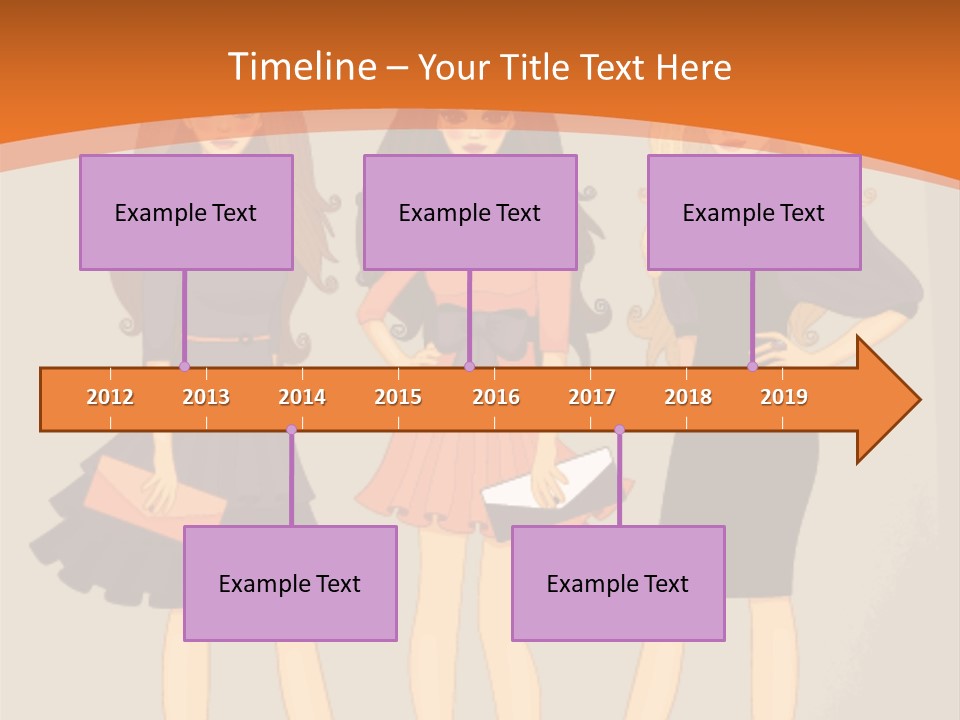 Three Women In Dresses Standing Next To Each Other PowerPoint Template
