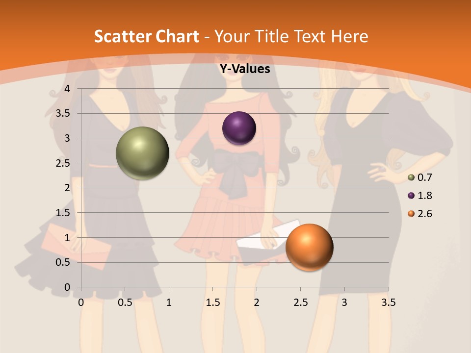 Three Women In Dresses Standing Next To Each Other PowerPoint Template