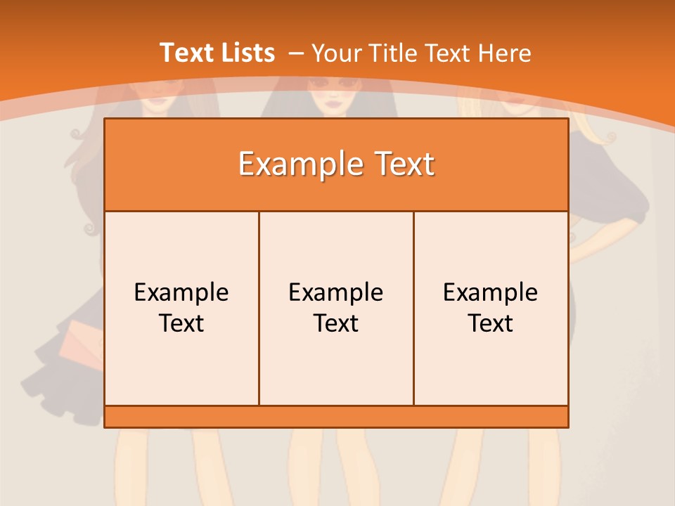 Three Women In Dresses Standing Next To Each Other PowerPoint Template