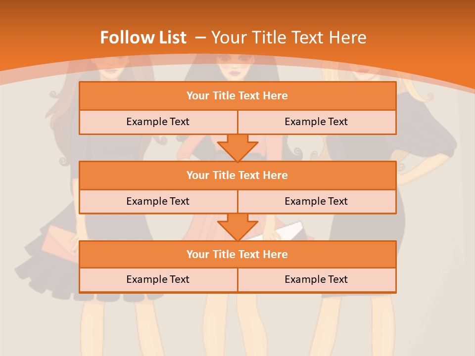 Three Women In Dresses Standing Next To Each Other PowerPoint Template